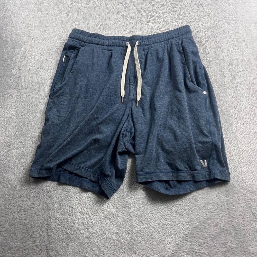 Vuori Ponto Performance Shorts Mens Small Navy Blue DreamKnit V344 Athletic